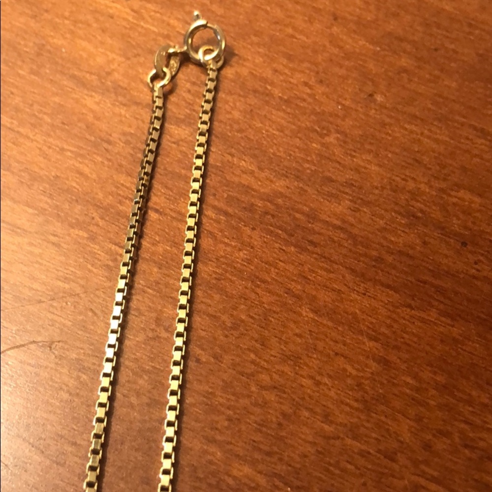 14KT box chain necklace - Picture 2 of 3